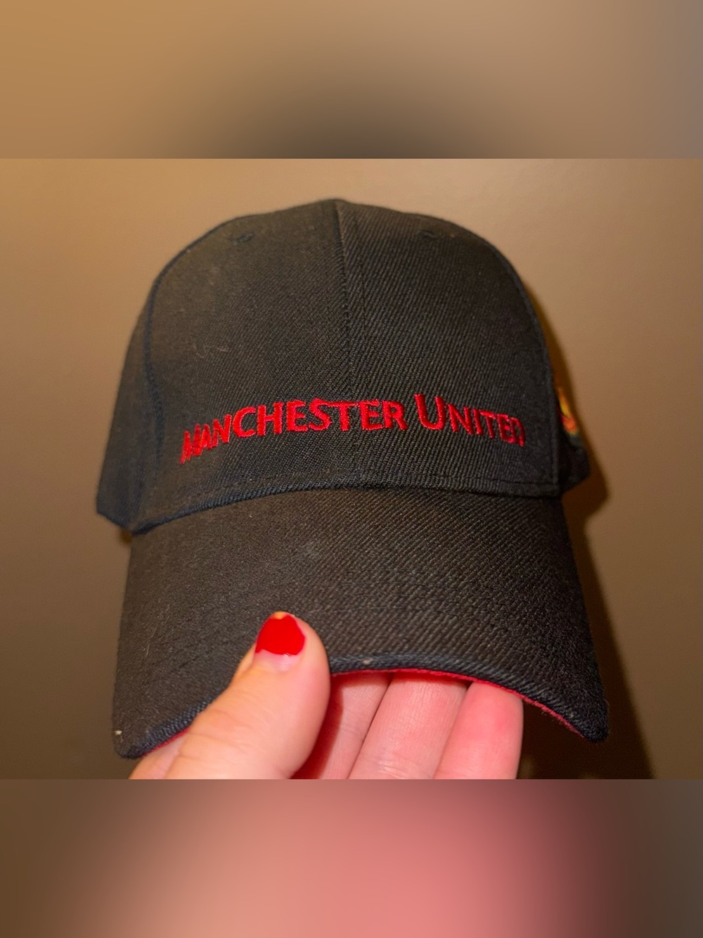 Manchester United Embroidered Black Cap with Team Emblem
